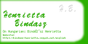 henrietta bindasz business card